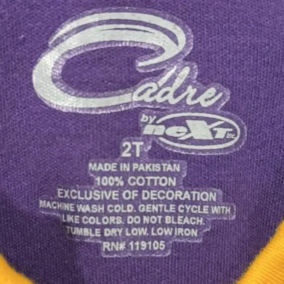 LSU Tigers Toddler Cheer Dress 2T Purple Gold Mascot Logo Pleated Skirt - Picture 3 of 4